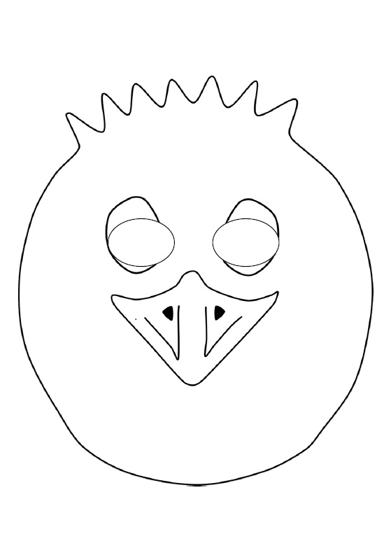 Çocuklar İçin  Kuş Hazır Maske Şablonları 